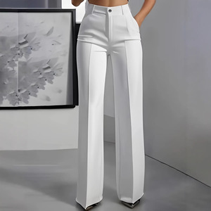 <span class=keywords><strong>Pantalon</strong></span> de Costume Femme Taille Haute Respirant Style Européen et Américain pour Tenue d'Affaires Formelle d'Automne et Activités Extérieures – Vente en Gros - Product Image 1