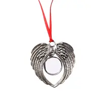 Sublimation Wing Ornament Decorations Angel Wing Shape DIY Photo Blank Hot Transfer Printing Pendant