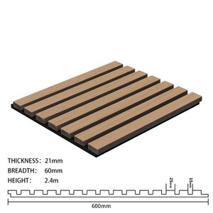 Panneaux acoustiques en bois les plus vendus pour les salles et gymnases Absorption acoustique hautement efficace Réduction du bruit de 80% Design 3D - Product Image 3