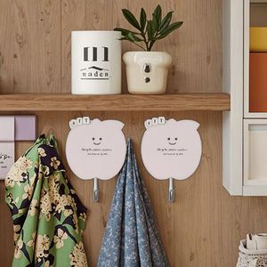 MONR Ensemble de patères multifonctions en métal Outil de suspension auto-adhésif en forme de pomme avec boîte emballée - Product Image 5