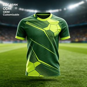 Camisetas de fútbol y uniformes de fútbol sublimados de manga corta transpirables con logo personalizado, gran venta, para hombre. - Product Image 1