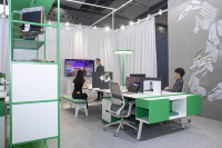 Meubles de bureau modulaires pour 2, 4, 6 ou 8 personnes, poste de travail ergonomique pour espace de coworking, bureau à plan ouvert avec tiroirs