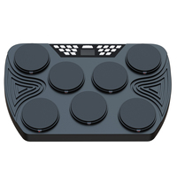 Batterie électronique numérique portable ED01, kit de pads de batterie de table 7 pads sensibles à la vitesse pour la pratique des enfants et des adultes