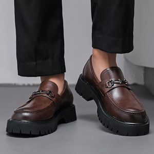 <span class=keywords><strong>Mocasines</strong></span> de Cuero Clásicos Negros para Hombre de Talla Grande, Zapatos de Vestir de Negocios con Plataforma y Deslizamiento Fácil para Oficina, Primavera, <span class=keywords><strong>Verano</strong></span>, Otoño - Product Image 5