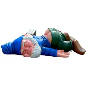 Resin crafts custom figure funny naughty drunk gnome ornaments villa garden decoration garden gnome