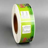 Op maat gemaakte glanzende waterdichte gecoate papieren rol-etiketten, zelfklevende stickers, gestanst, UV-druk, multi-vormig, food grade, aanpasbaar