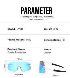 Superventas OEM ODM Mujeres Hombres Cricket Sport <span class=keywords><strong>Gafas</strong></span> de <span class=keywords><strong>sol</strong></span> al aire libre a prueba de viento Mountain Road Bike Riding <span class=keywords><strong>Gafas</strong></span> de <span class=keywords><strong>sol</strong></span> - Product Image 2