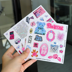 Thấp moq không thấm nước Logo Sticker tấm tùy chỉnh cá nhân long lanh Nụ Hôn cắt Sticker tấm - Product Image 3