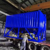 Nuovo Tipo di Silo Orizzontale Mobile per lo Stoccaggio di Cemento in Polvere, e Serbatoio per Cemento Orizzontale per il Trasporto in Container da 40 Piedi
