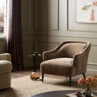 Fauteuil individuel de luxe moderne en velours taupe, fauteuil design pour salon, hall d'hôtel, meuble d'appoint rembourré
