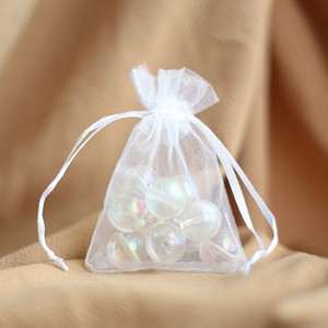 Vente chaude Pack <span class=keywords><strong>100</strong></span> Pcs Moderne Blanc Maille Cordon <span class=keywords><strong>Organza</strong></span> Cadeau De Noël Sacs Double pour Salle De Bains Bijoux Bonbons De Stockage - Product Image 2