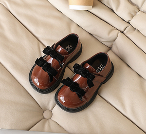 Zapatos de Vestir de Cuero Negro para Niñas, Estilo Británico, con Lazo, de Charol Brillante, para Primavera y Otoño - Product Image 3