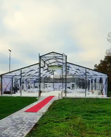 Tentes de réception transparentes TNETCHO Comercial Heavy Duty pour 500 personnes, pour événements en plein air, tente cathédrale 10x10