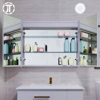 Mur Monté en aluminium d'espace combinaison toilette lentille arche Illuminé LED Salle De Bain Miroir Armoire