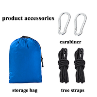 Hamac double parachute de camping, équipement de plein air, équipement de randonnée, pliable, portable, en nylon, pour 1-2 personnes, balançoire sensorielle pour adultes