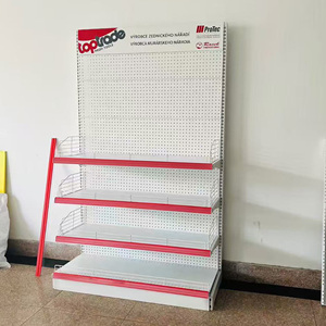 Estante de Exhibición de Malla Metálica de Una Cara, Color Blanco, Personalizado de Fábrica, para Supermercados, Estantes de Góndola - Product Image 4