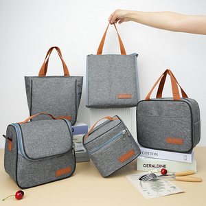 Bolsa de almuerzo aislada, bolsa Bento cuadrada impermeable de gran capacidad para ir al trabajo - Product Image 2