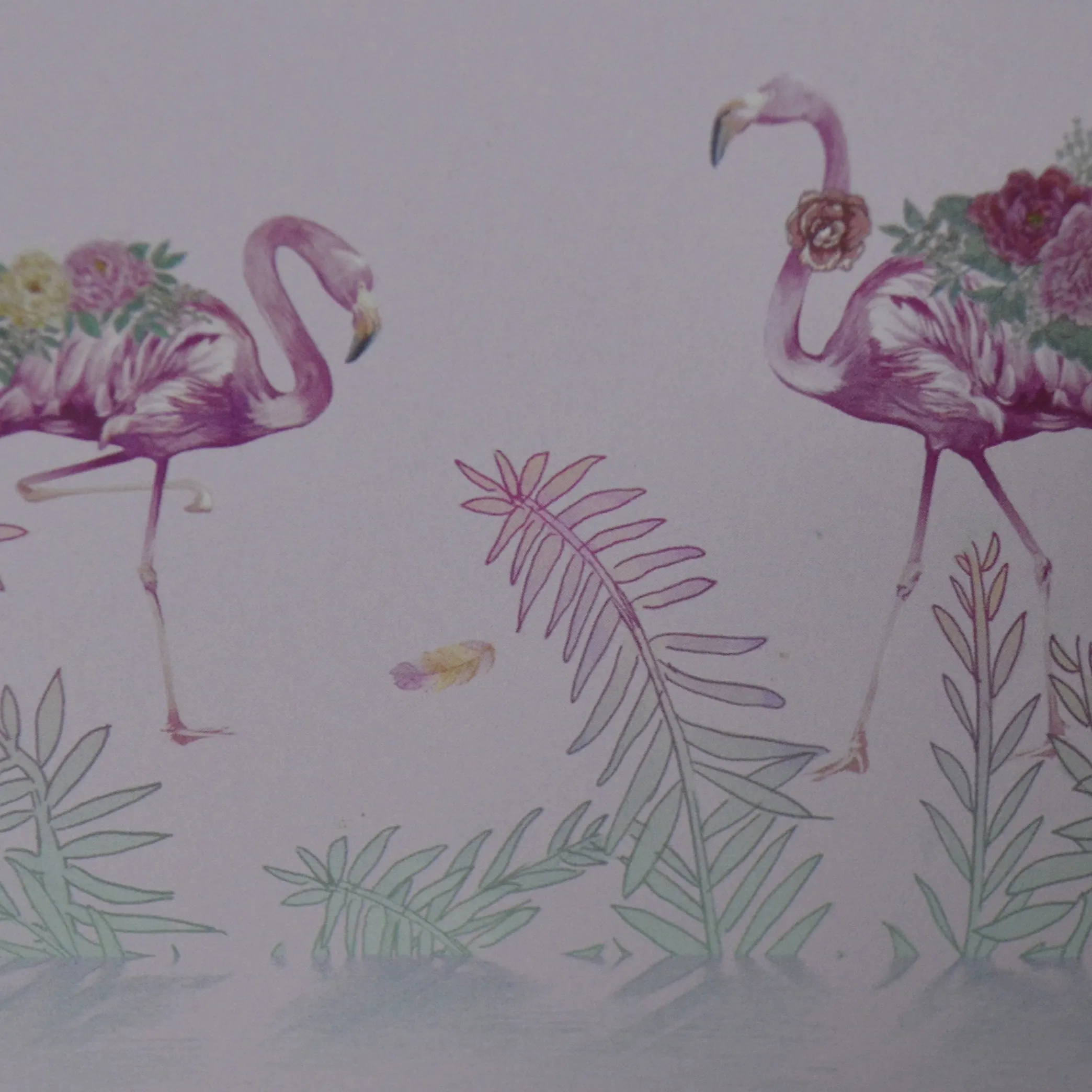 Custom tropical pink flamingo wallpaper for bedroom living room decoration wall background