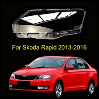 Couvercle de phare pour Skoda Rapid 2013 2014 2015 2016, coque de phare, lentille transparente en plexiglas, remplacement de l'abat-jour d'origine