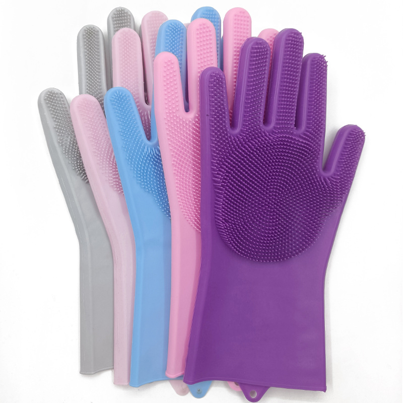 Wholesale Guantes De Silicona Household Kitchen Silicone Washing Gloves For Dish Washing