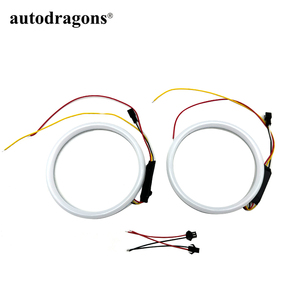 Feux de jour à LED Angel Eyes Halo Ring, blanc ambre, 12V, 120mm, avec fonction de gradation - Product Image 1