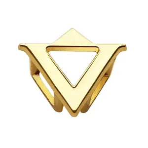 Модные золотистые V-образные металлические аксессуары для купальников, пустая металлическая пряжка для бюстгальтера