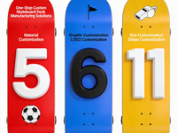 Personnalisez votre planche de skateboard en érable canadien 7 plis pour équipe de football, compatible OEM/ODM, pour la zone des fans de football