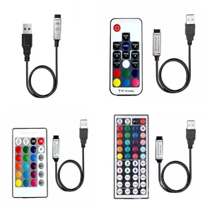 DC 5V USB Controller RF รีโมทคอนโทรลไร้สายหรี่ไฟมินิ 3key 17key 24key 44keys สําหรับ 5050/2835/3528 RGB ไฟ Led Strips - Product Image 1