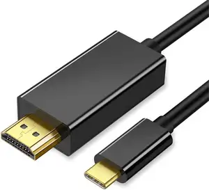 وصلة وصلة USB C لـ HDTV وصلة وصلة USB 3.1 من النوع C إلى HDMI 4k وصلة Thunderbolt 3 HDTV متوافقة مع