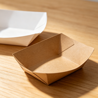 Boîte en papier compostable imprimée sur mesure, résistante à la graisse, biodégradable, pour la restauration rapide, vente en gros
