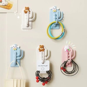 Creative Cartoon Three-<b>Hook</b> Adhesive <b>Wall</b> <b>Hook</b> Heavy Duty For Living Room Bedroom Dormitory Key Holder Resin Design - Product Image 1