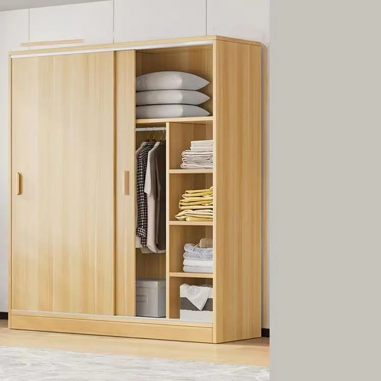 Échantillon gratuit vêtements durables combinaison armoires bordure meubles de chambre moderne placard organisateur armoires en bois armoires