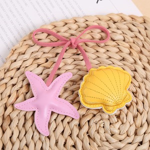 Nouveau porte-clés pendentif coquillage, pendentif étoile de mer, porte-clés de sac et de voiture, pendentif couple, breloque de sac en cuir brodé, décoration - Product Image 4