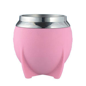 Grand gobelet à thé Yerba Mate à double paroi en acier inoxydable de style américain avec capuchon et pailles pour l'eau, les voyages et le camping - Product Image 4