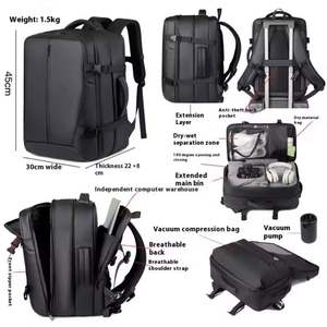 Sac à dos Oxford personnalisé en gros avec système de compression sous vide, extensible et antivol, avec pompe à air - Product Image 4