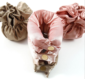 <span class=keywords><strong>TIKTOK</strong></span> BUN BONS Outils de coiffure DIY de nuit Rouleaux à friser doux et sans chaleur Nouveau bigoudi sans chaleur en satin avec bonnets - Product Image 4