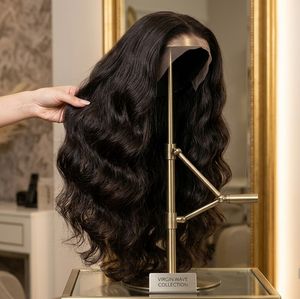 Perruque longue ondulée en cheveux humains de qualité professionnelle pour femmes, vente en gros, cheveux vierges noirs naturels, perruque pleine densité - Product Image 1