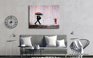 Stampe su Tela <span class=keywords><strong>di</strong></span> Grande Formato della Serie <span class=keywords><strong>Banksy</strong></span>, <span class=keywords><strong>Arte</strong></span> Moderna Decorativa da Parete per Cucina, Casa e Ufficio - Product Image 4