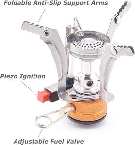 Single Burner Lightweight Portable Manual Butane <b>Gas</b> Stove Durable Plastic Mini Camping One-piece Structure <b>Ignition</b> Device 1 - Product Image 3
