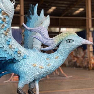 Personalizado de alta calidad exquisito Animatronic Animal pájaro mítico <span class=keywords><strong>bestias</strong></span> míticas clásico de montañas <span class=keywords><strong>y</strong></span> ríos Jing Wei estatua - Product Image 1