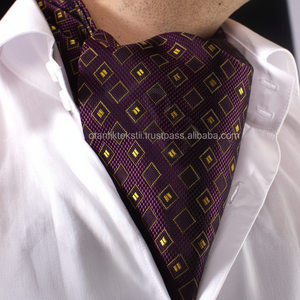 Cravate en coton 100% pour homme, motif floral aztèque bleu clair, style décontracté - Product Image 2