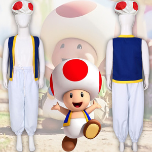Disfraz de Toad de Super Mario Bros para Niños de 8 a 13 Años, Material de Seda de Leche, Verano 2025 - Product Image 1