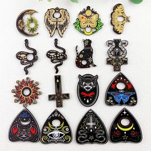 Akrilik <span class=keywords><strong>Tarot</strong></span> Charms ile gotik <span class=keywords><strong>Tarot</strong></span> kurulu çekicilik ay güneş kanat yılan siyah Divination kurulu takı Dangle - Product Image 2