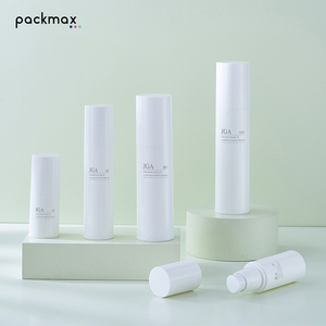 PP 15-100ml white <b>vacuum</b> <b>pump</b> bottle for lotion & toner – straight round cosmetic packaging - Product Image 4