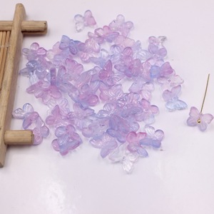 Glass Butterfly Shaped <b>Beads</b> 10mm Frosted With Gold Foil For DIY Jewelry Making Accessories Spring 2025 Yiwu Origin - Product Image 4