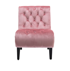 Fauteuil d'appoint moderne en velours sans accoudoirs / Fauteuil de loisirs pour salon, bureau à domicile, chambre à coucher, rembourré, imperméable et écologique - Product Image 6