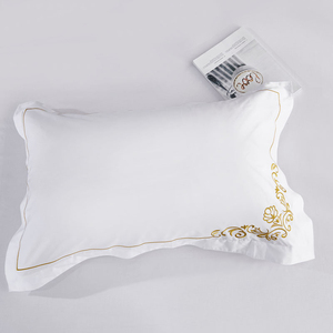 Bán Buôn Tùy Chỉnh Duvet Cover Thiết Thêu Logo Trắng Bed Sheet 5 Sao Khách Sạn Bed Linen Luxury <span class=keywords><strong>Bedding</strong></span> Set - Product Image 4