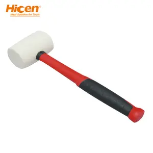 Hicen建筑手工工具白色橡胶槌锤