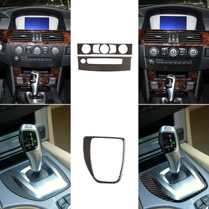 Accesorios Interiores de Fibra de Carbono Suave para BMW Serie 5 E60 E61 de <span class=keywords><strong>2004</strong></span> a 2010, Kits de Adhesivos para la Consola Central Interior del BMW E60 - Product Image 5