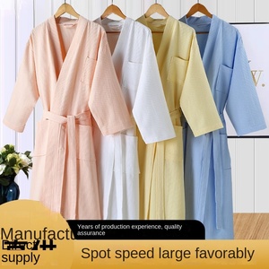 Accappatoio a Nido d'Ape in Puro Cotone per Hotel a Cinque Stelle, Assorbente, per Coppie, Uomo e Donna, Primaverile, Lungo, ad Asciugatura Rapida - Product Image 4